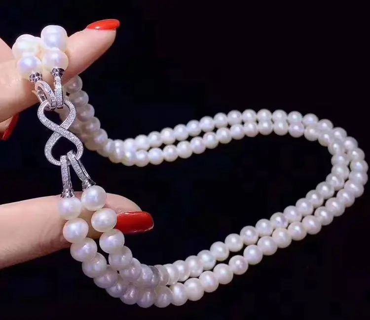 Artificial farming Real Pearl Necklace 8-9mm Freshwater Pearl Double-Layer Necklace Double-Layer Sweater Chain to Wear
Artificial farming Real Pearl Necklace 8-9mm Freshwater Pearl Double-Layer Necklace Double-Layer Sweater Chain to Wear