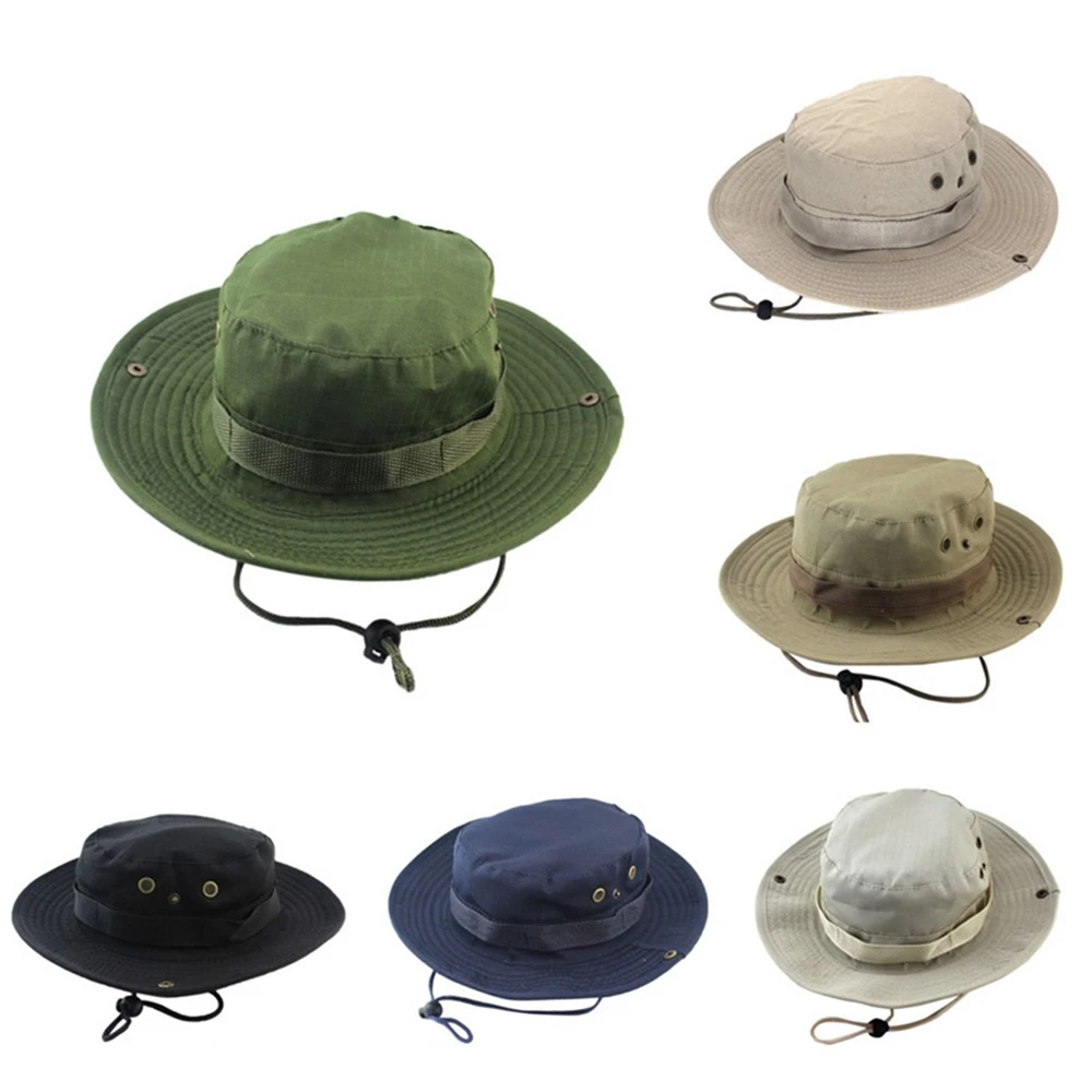 

Camping Drawstring Sun Hat Summer Visor Fisherman Hat Covering Face Fishing Sun Protection Mountaineering Fedoras Panama Women