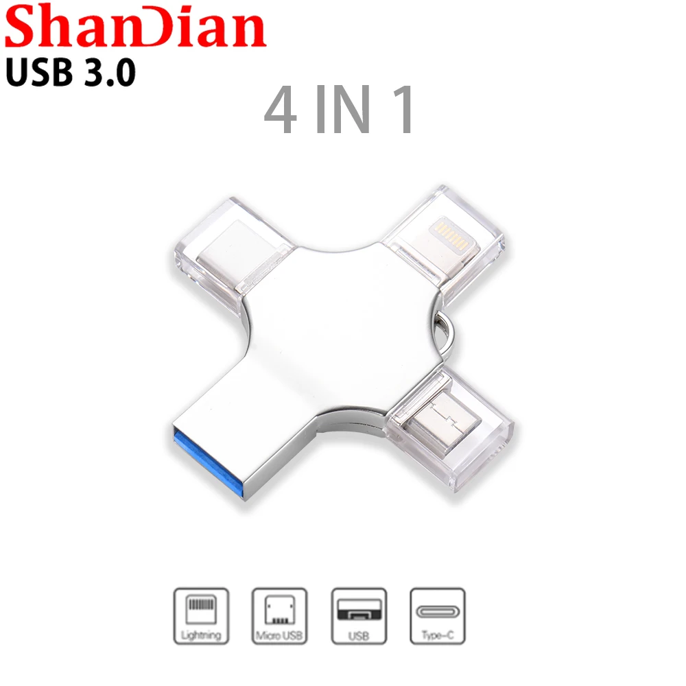 SHANDIAN флэш-накопитель 3,0 usb флэш-накопитель для iphone OTG 4 в 1 16 Гб оперативной памяти, 32 Гб встроенной памяти, 64 ГБ 128 ГБ 256 ГБ мини usb флэш-накопител...
SHANDIAN флэш-накопитель 3,0 usb флэш-накопитель для iphone OTG 4 в 1 16 Гб оперативной памяти, 32 Гб встроенной памяти, 64 ГБ 128 ГБ 256 ГБ мини usb флэш-накопител...