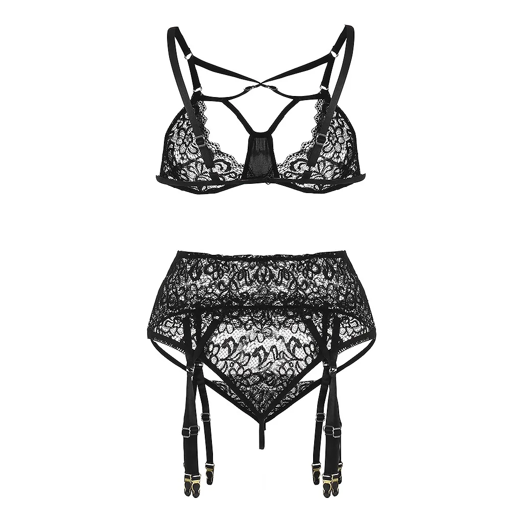 Women Sexy Lingerie Erotic Hot Underwear Set Bandage Hollow Out Bra Brief Set With Garter Lenceria Sensual Mujer Exotic Costumes
Women Sexy Lingerie Erotic Hot Underwear Set Bandage Hollow Out Bra Brief Set With Garter Lenceria Sensual Mujer Exotic Costumes