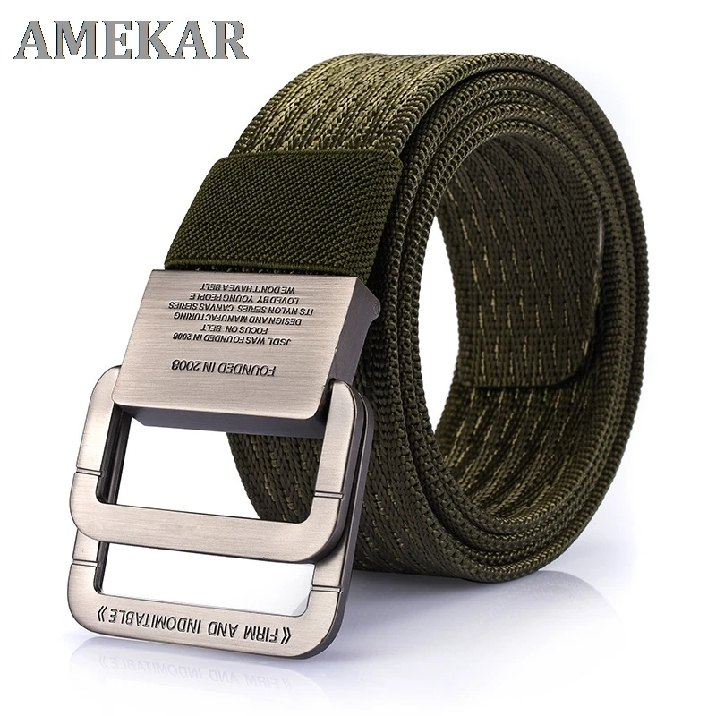 New Military Equipment Tactical Belt Man Double Ring Buckle Thicken Canvas Belts For Men Waistband MU035
New Military Equipment Tactical Belt Man Double Ring Buckle Thicken Canvas Belts For Men Waistband MU035
