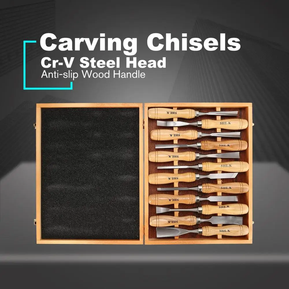 Набор ножей для резьбы по дереву, 12 шт.
Набор ножей для резьбы по дереву, 12 шт.