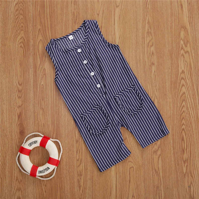 2020 Baby Summer Clothing 1-4Y Newborn Infant Baby Boy Girl Striped Romper Clothes Sleeveless Pocket Summer Outfit 1Pcs Jumpsuit 
2020 Baby Summer Clothing 1-4Y Newborn Infant Baby Boy Girl Striped Romper Clothes Sleeveless Pocket Summer Outfit 1Pcs Jumpsuit