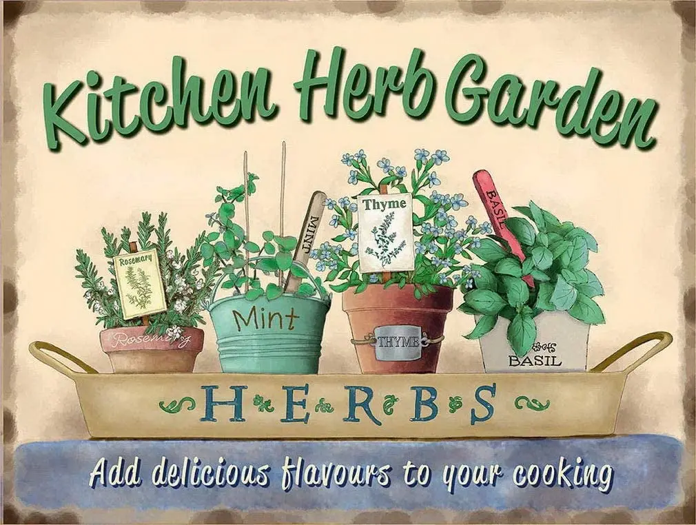 Metal Sign Kitchen Herb Garden Retro Metal Sign Vintage Kitchen Cafe Gift Vintage Metal Signs Vintage Tin Sign
Metal Sign Kitchen Herb Garden Retro Metal Sign Vintage Kitchen Cafe Gift Vintage Metal Signs Vintage Tin Sign