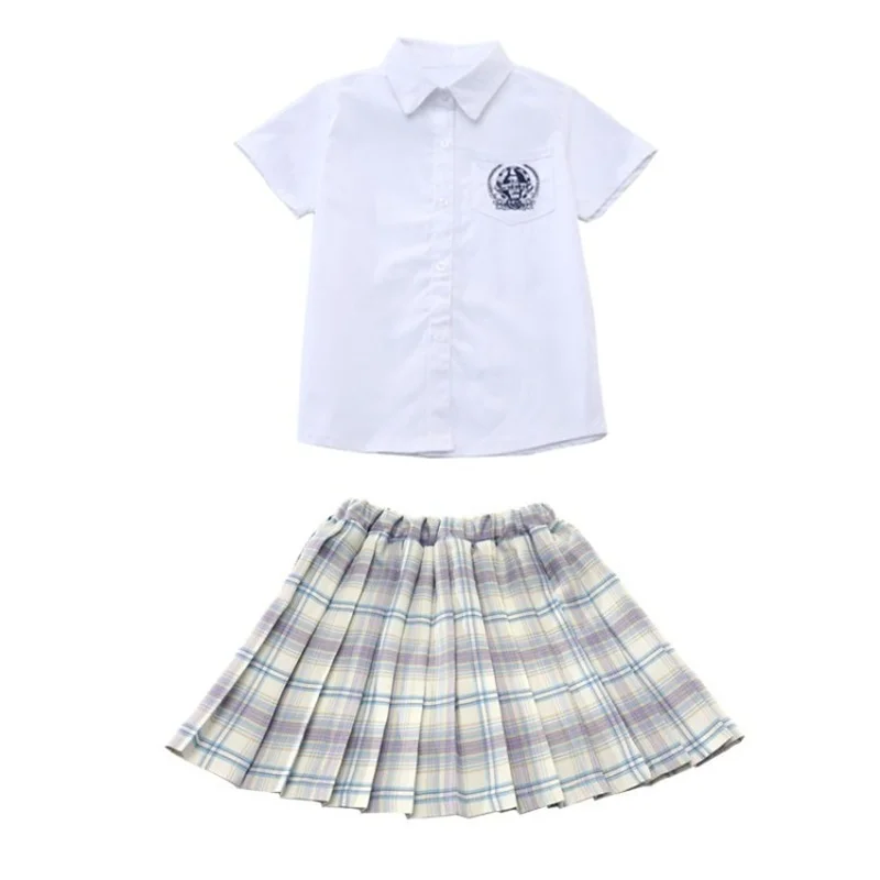 Children Kid's School Uniform Japanese Student Clothing Set Kids Girls Short Sleeve Summer White Suit Primary Kindergarten
Children Kid's School Uniform Japanese Student Clothing Set Kids Girls Short Sleeve Summer White Suit Primary Kindergarten