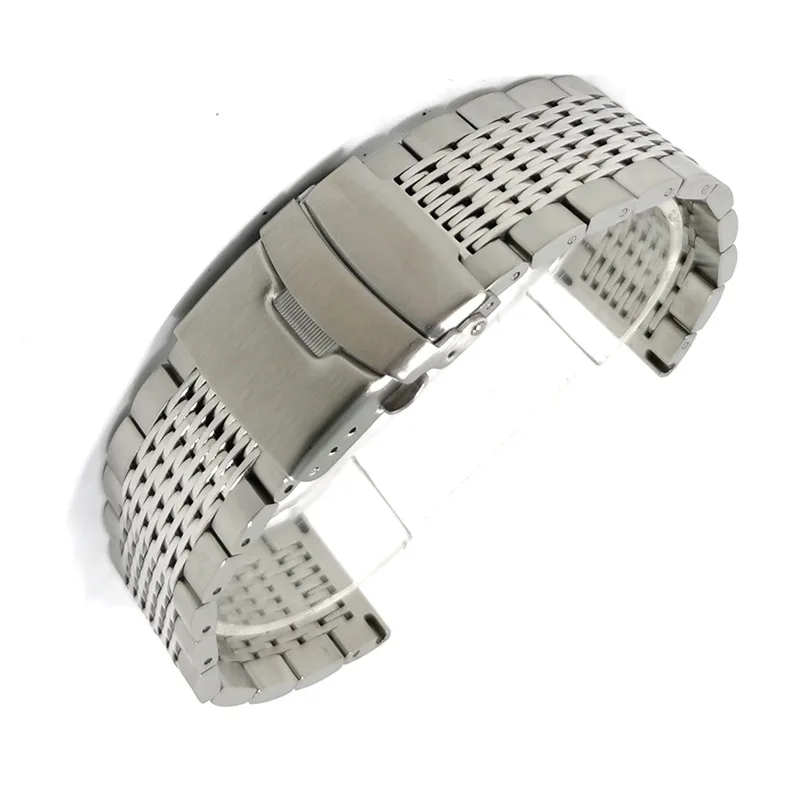 Shadowshark 18mm/20mm/22mm/24mm Watch Band Folding Safety Buckle Stainless Steel Solid Strap
Shadowshark 18mm/20mm/22mm/24mm Watch Band Folding Safety Buckle Stainless Steel Solid Strap