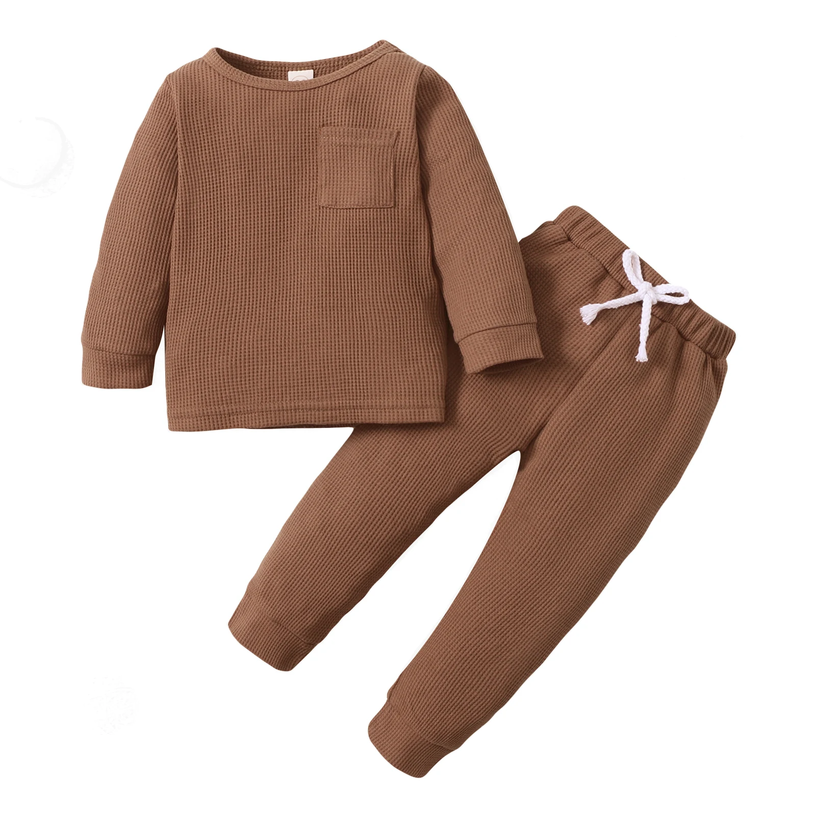 OPPERIAYA Solid Color Kids Ribbed Pants Casual Set Long Sleeve Round Neck Tops Lace Up Waist Drawstring Pants Autumn Clothing
OPPERIAYA Solid Color Kids Ribbed Pants Casual Set Long Sleeve Round Neck Tops Lace Up Waist Drawstring Pants Autumn Clothing