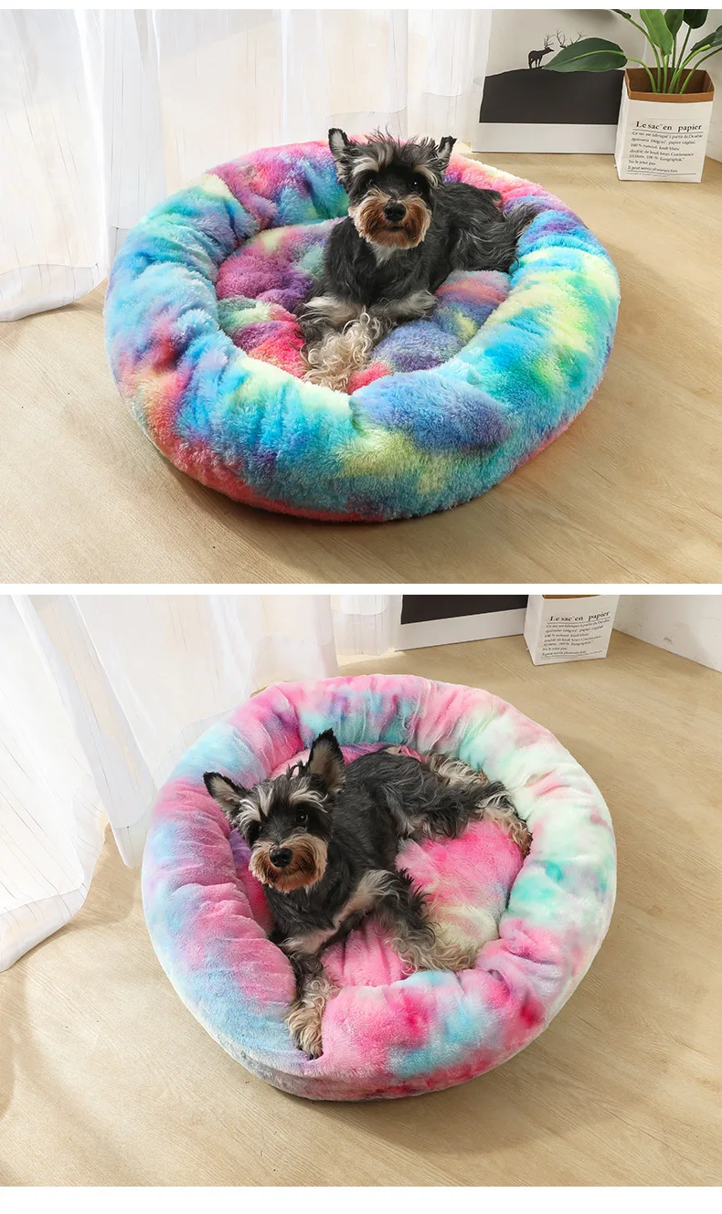 Best Cat Bed Winter Soft Comfortable Round Bed Colorful Rainbow Design Dog Bed House For Puppy cat bed deep sleeping for pets
Best Cat Bed Winter Soft Comfortable Round Bed Colorful Rainbow Design Dog Bed House For Puppy cat bed deep sleeping for pets