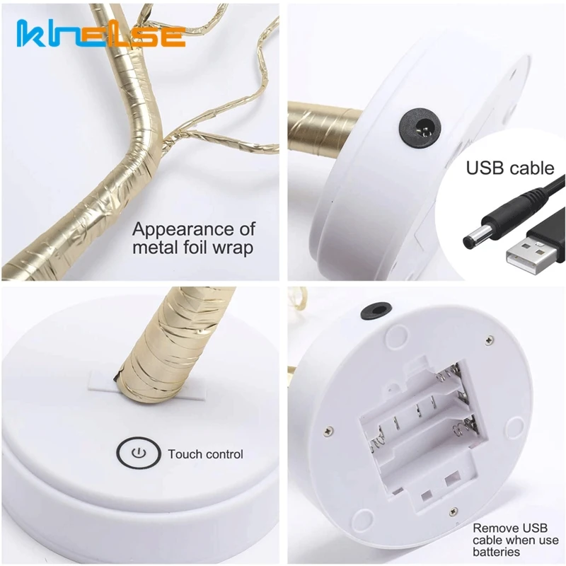 108 LED Mini Christmas Tree Night Lights Copper Wire Touch Switch USB Battery Fairy Home Kid's Bedroom Party Holiday Table Lamps
108 LED Mini Christmas Tree Night Lights Copper Wire Touch Switch USB Battery Fairy Home Kid's Bedroom Party Holiday Table Lamps