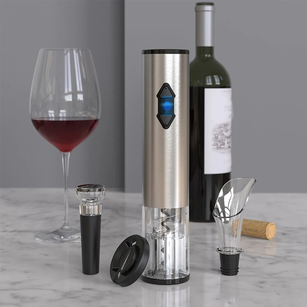 Hot Sale Electric Wine Opener, Automatic Electric Wine Bottle Corkscrew Opener with Foil Cutter for Wine Lover 4-in-1 Gift Set
Hot Sale Electric Wine Opener, Automatic Electric Wine Bottle Corkscrew Opener with Foil Cutter for Wine Lover 4-in-1 Gift Set