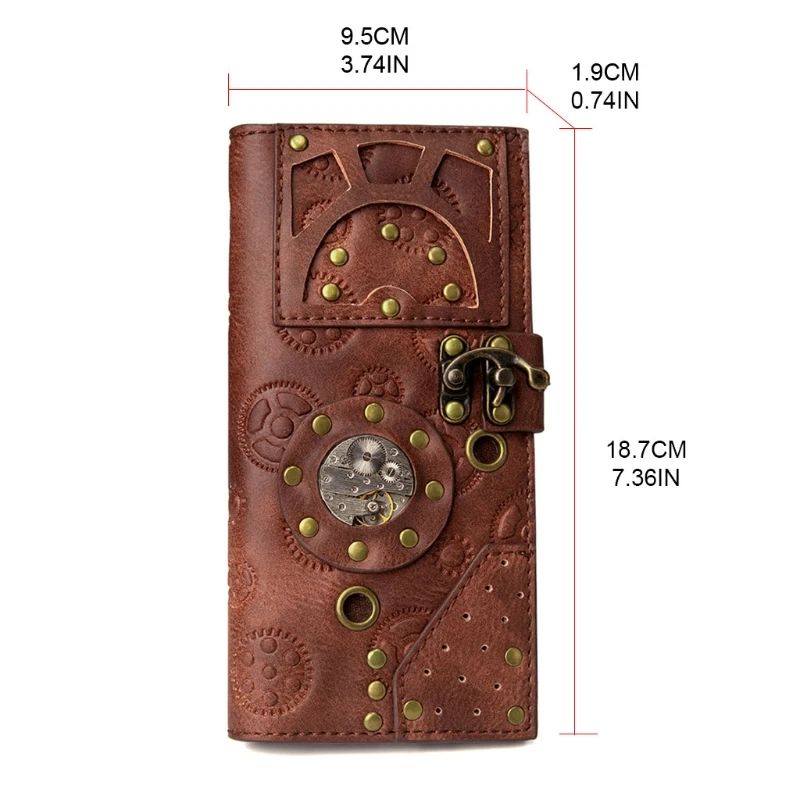 Creative Leather Retro Style Ladies Wallet Steampunk Industrial Pack Vintage Pouch Hand Bag Fashion Carrier Holster Wallet Carry
Creative Leather Retro Style Ladies Wallet Steampunk Industrial Pack Vintage Pouch Hand Bag Fashion Carrier Holster Wallet Carry