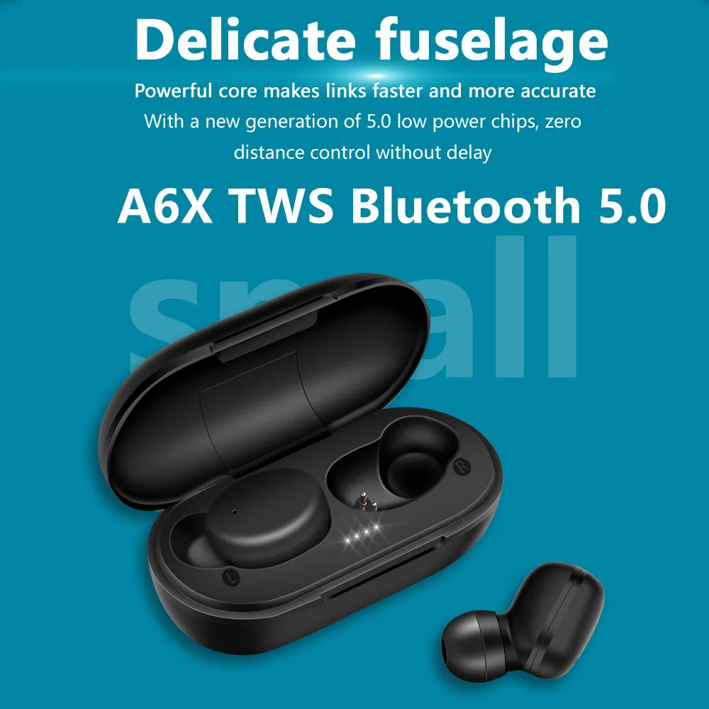 A6X 5.0 TWS Wireless Earbuds Bluetooth Headset For Earphone Noise Cancelling Mic for Xiaomi for iPhone Huawei Samsung hailou gt1
A6X 5.0 TWS Wireless Earbuds Bluetooth Headset For Earphone Noise Cancelling Mic for Xiaomi for iPhone Huawei Samsung hailou gt1
