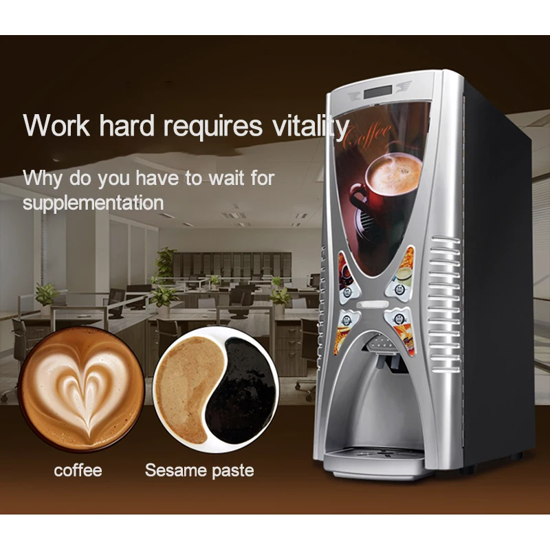 

Коммерческая кофемашина автомат для приготовления растворимого кофе, кофемашина для напитков, машина для горячих напитков с соевым молоко...