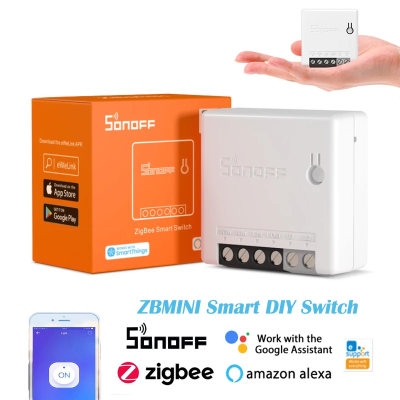 Умный переключатель SONOFF ZigBee MINI ZBMINI, 2-сторонний таймер для приложения eWelink, работает с Google Home, Alexa, требуется SONOFF ZigBee, мост
Умный переключатель SONOFF ZigBee MINI ZBMINI, 2-сторонний таймер для приложения eWelink, работает с Google Home, Alexa, требуется SONOFF ZigBee, мост