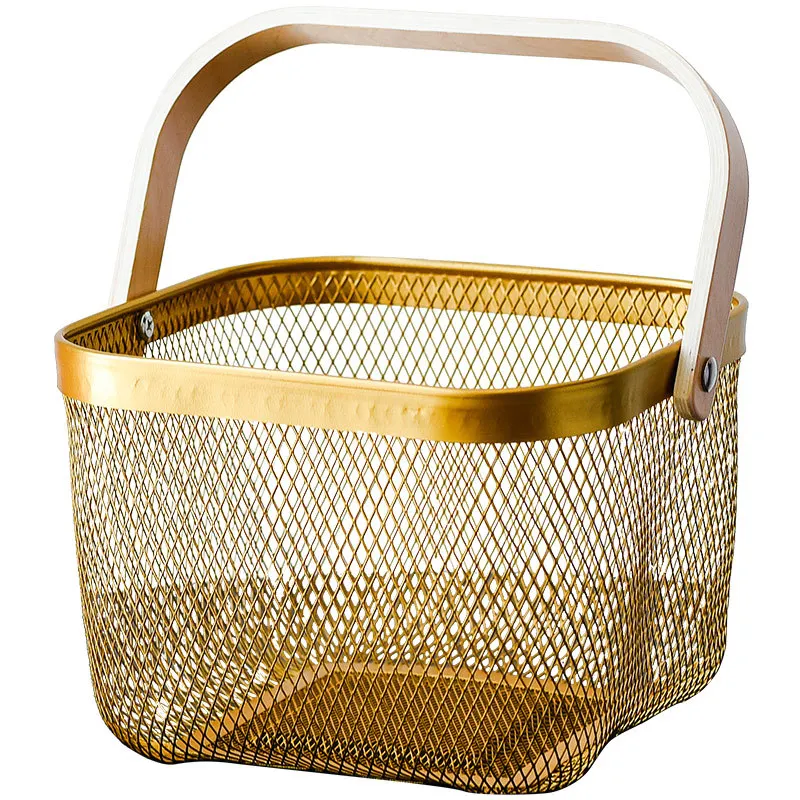 Metal Fruit Basket Kitchen Desktop Fruits and Vegetables Decoration Storage Basket Picnic Basket Tray With Handle Decoration
Metal Fruit Basket Kitchen Desktop Fruits and Vegetables Decoration Storage Basket Picnic Basket Tray With Handle Decoration