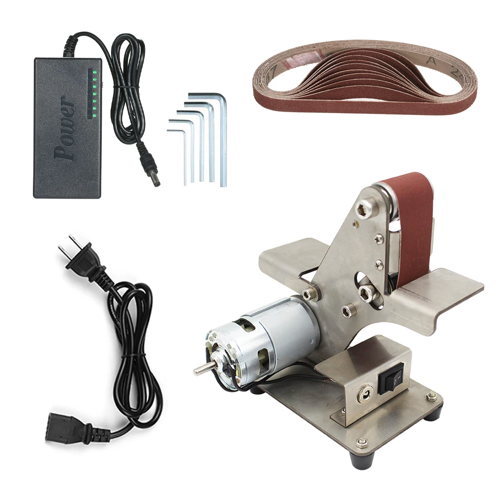 40~90W Mini Electric Belt Machine Sander Sanding Grinding Polishing Abrasive Belts Grinder DIY Cutter Edges | Инструменты