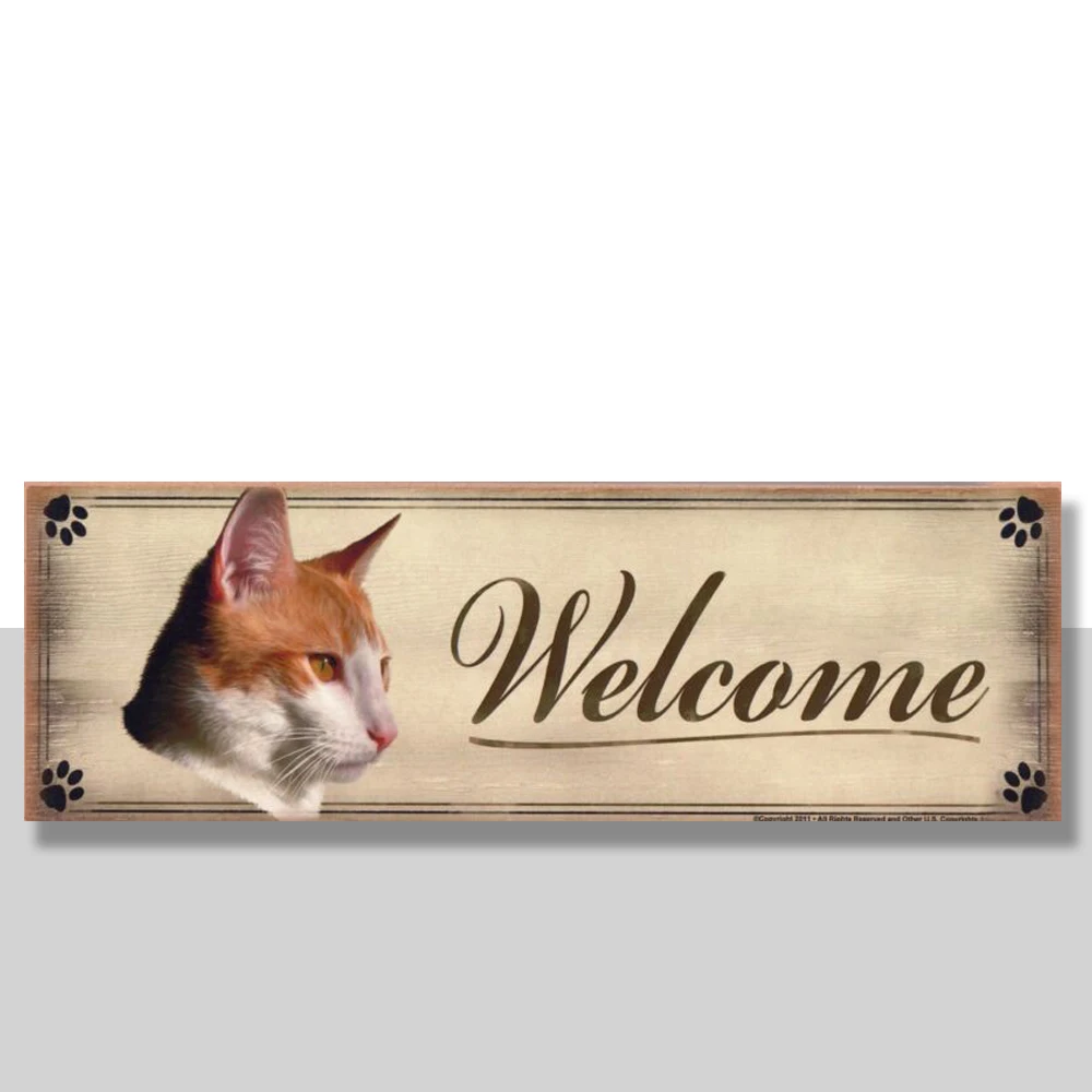 Оранжево-белая кошка «Добро пожаловать», настенный знак в деревенском стиле, табличка, подарки, домашние котята, лапы домашних животных
Оранжево-белая кошка «Добро пожаловать», настенный знак в деревенском стиле, табличка, подарки, домашние котята, лапы домашних животных