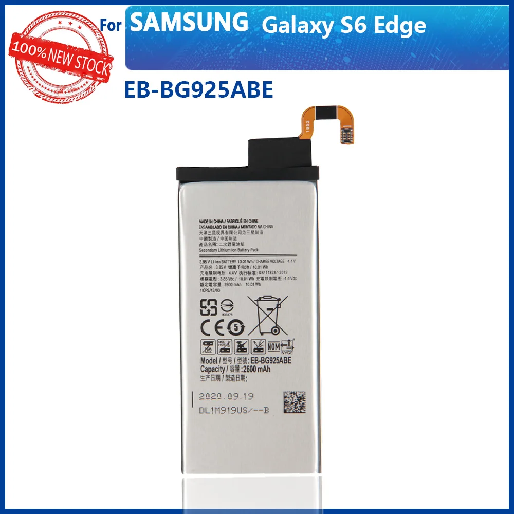 100% Оригинальный 2600 мА/ч EB-BG925ABE для Samsung GALAXY S6 край G9250 G925FQ G925F G925S S6Edge G925V G925A батарея |