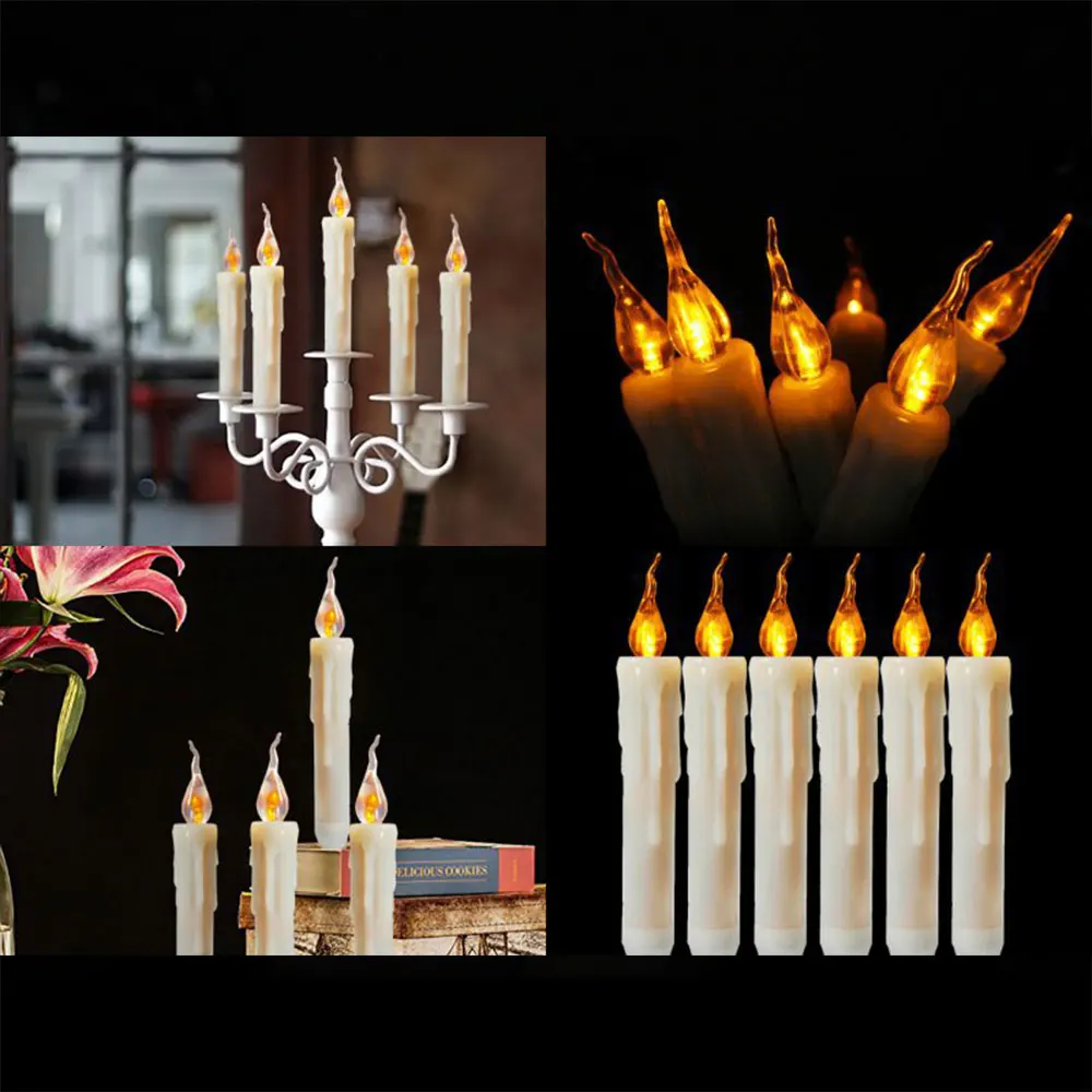 1/6/10Pc LED Taper Battery Operate Flameless Candle lamp Dipped Flickering Electric Pillar Candles Wedding Xmas Home party-Amber
1/6/10Pc LED Taper Battery Operate Flameless Candle lamp Dipped Flickering Electric Pillar Candles Wedding Xmas Home party-Amber