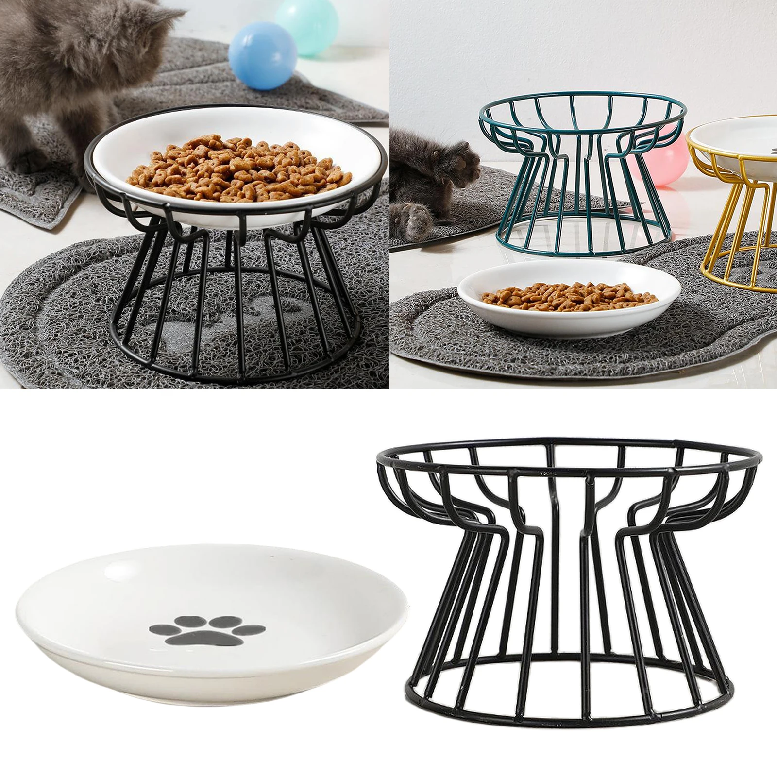Elevated Feeder for Small Dog Cat Iron Bowl Stand Pet Food and Water Feeder Raised Pet Dog Feeder
Elevated Feeder for Small Dog Cat Iron Bowl Stand Pet Food and Water Feeder Raised Pet Dog Feeder