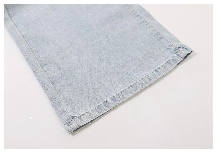 #3174 Spring Summer Ripped Jeans For Women With Holes Cotton Denim Straight Destroyed Women's Jeans Thin High Quality Light Blue
#3174 Spring Summer Ripped Jeans For Women With Holes Cotton Denim Straight Destroyed Women's Jeans Thin High Quality Light Blue