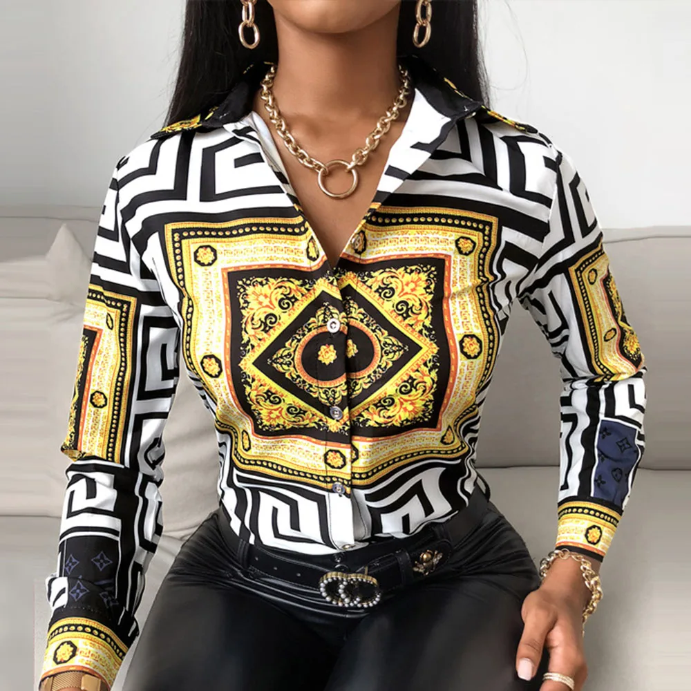 luxury vintage women blouse tops spring summer lady work wear 2021 New Turn Down Collar Lady Casual Shirts Tops Blousa African
luxury vintage women blouse tops spring summer lady work wear 2021 New Turn Down Collar Lady Casual Shirts Tops Blousa African