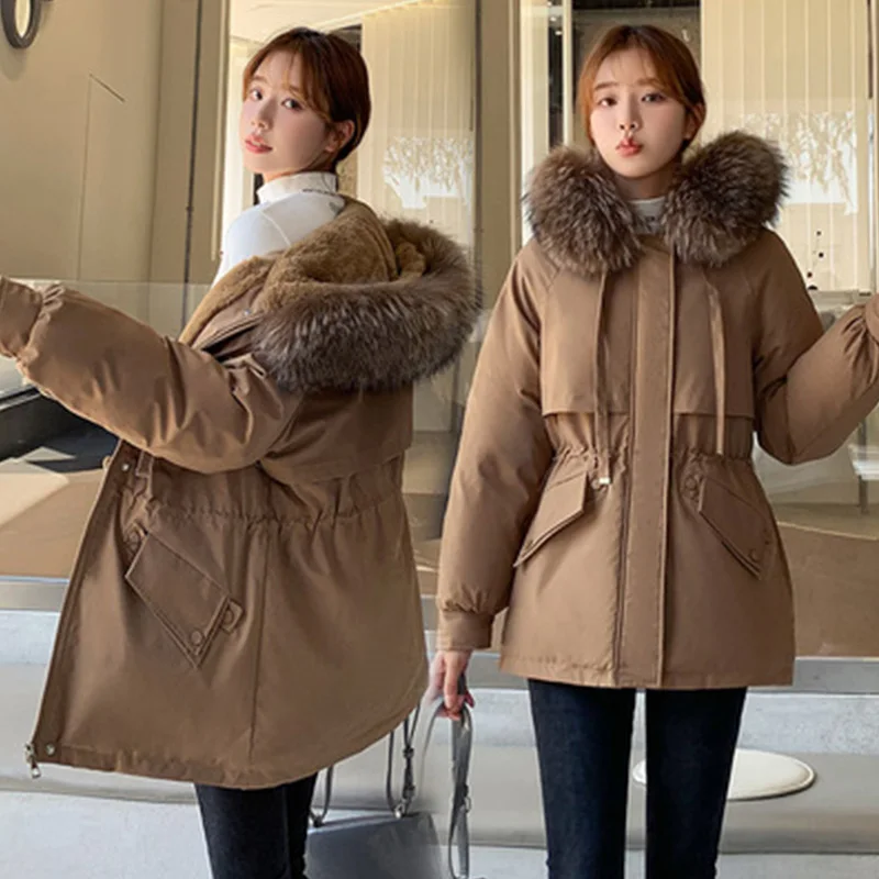 Female Za 2022 Faux Fur Lined Women's Down Jacket Slim Plush Parkas Korean Fashion Warm Jackets with Hood Quilted Coats 2021
Female Za 2022 Faux Fur Lined Women's Down Jacket Slim Plush Parkas Korean Fashion Warm Jackets with Hood Quilted Coats 2021