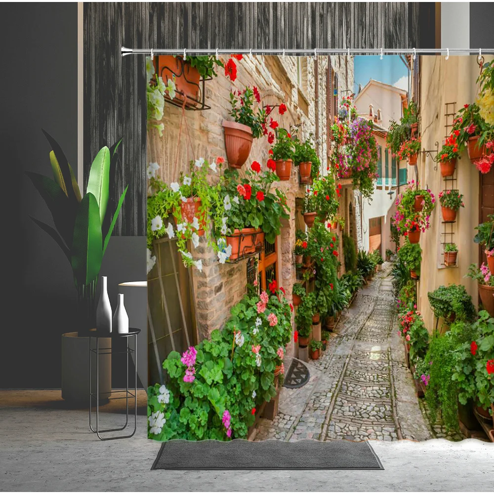 Northern Europe Waterproof Shower Curtain Green Plants Flowers Scenery Street Bathroom Curtains For Bathtub Home Decor With Hook
Northern Europe Waterproof Shower Curtain Green Plants Flowers Scenery Street Bathroom Curtains For Bathtub Home Decor With Hook