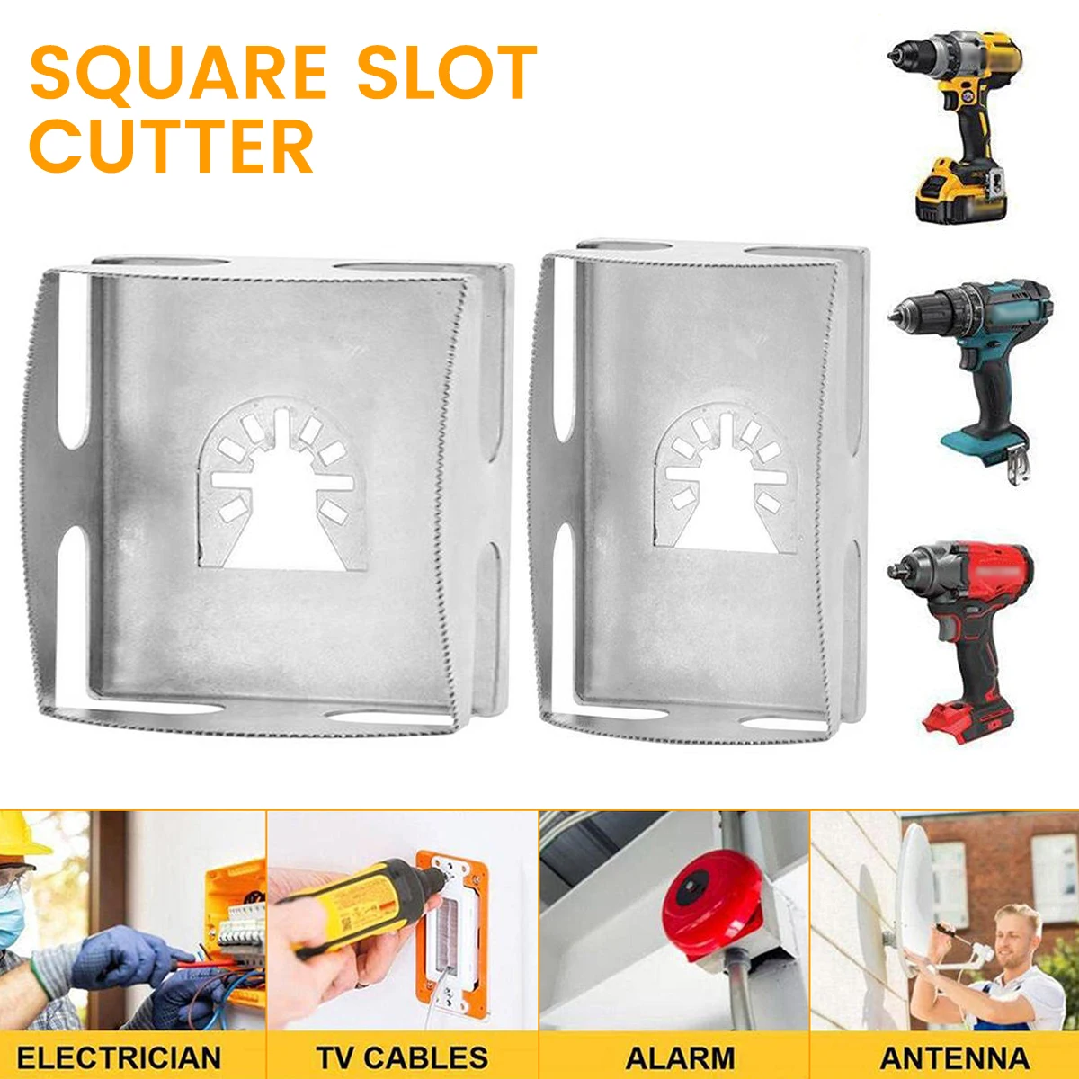 Rectangle Square Slot Cutter for Electric Drill Sharp Saw Blade Hole Cutting on Metal Wood Woodworking Power Tool Accessories
Rectangle Square Slot Cutter for Electric Drill Sharp Saw Blade Hole Cutting on Metal Wood Woodworking Power Tool Accessories