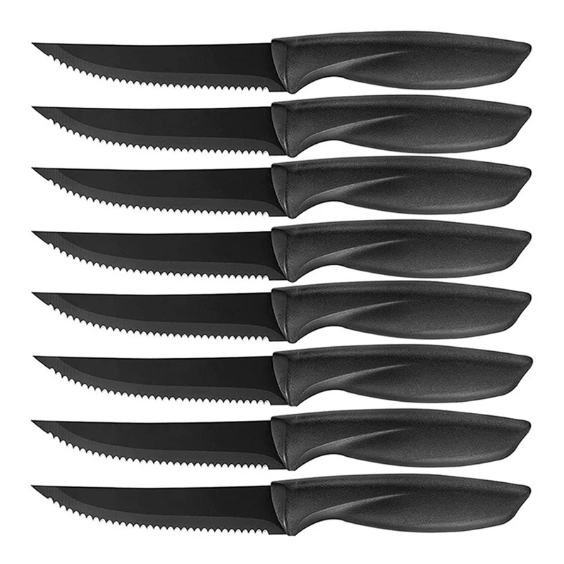 8-Piece Steak Knife Steak Knife Set Stainless Steel, Kitchen Steak Knife Set Sharp - Scratch Resistant & Rust Proof 
8-Piece Steak Knife Steak Knife Set Stainless Steel, Kitchen Steak Knife Set Sharp - Scratch Resistant & Rust Proof