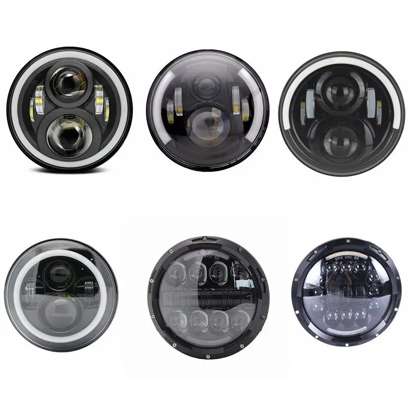 Светодиодная фара для мотоцикла 7 дюймов черная Kawasaki Vulcan VN 500 750 800 900 1600 1700 1500 93-08