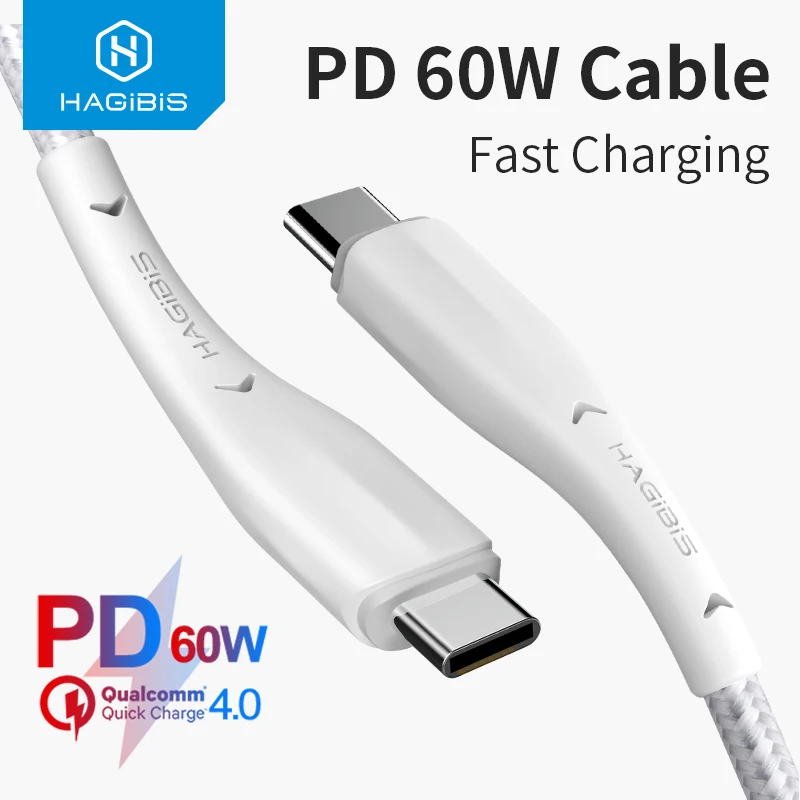 Hagibis USB C to USB Type-C Cable 60W PD Fast Charging Quick Charge 4.0 3.0 for Macbook Samsung S10 iPad Pro Google date cable
Hagibis USB C to USB Type-C Cable 60W PD Fast Charging Quick Charge 4.0 3.0 for Macbook Samsung S10 iPad Pro Google date cable