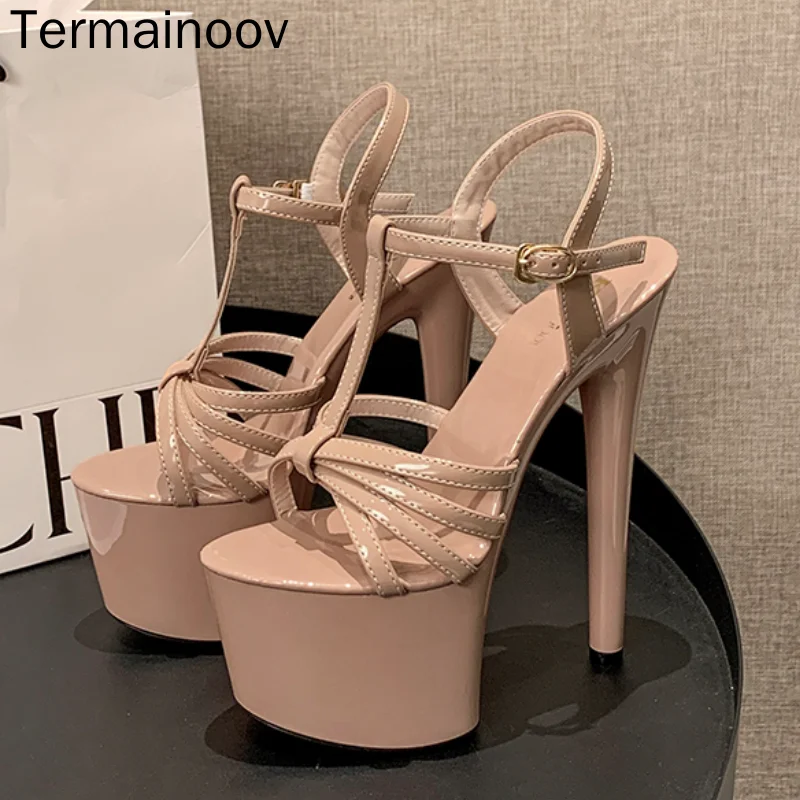 Женские босоножки на платформе Termainoov, классические туфли на высоком каблуке 17 см, танцевальные туфли для ночного клуба, большие размеры
Женские босоножки на платформе Termainoov, классические туфли на высоком каблуке 17 см, танцевальные туфли для ночного клуба, большие размеры