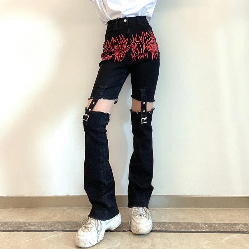 Female Fashion High Waist Pants Casual Trouser Gothic Hollow Out Cargo Pants Elastic Waist Pant Women Sexy Streetwear Trousers
Female Fashion High Waist Pants Casual Trouser Gothic Hollow Out Cargo Pants Elastic Waist Pant Women Sexy Streetwear Trousers
