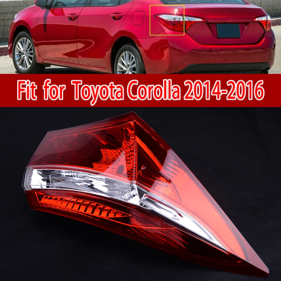 

DWCX автомобильный левый внешний боковой красный задний стоп-сигнал светильник 81560-02750 подходит для Toyota Corolla 2014 2015 2016