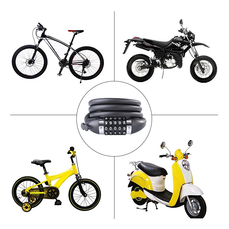 Bicycle 5 Digit Letters Code Lock Anti Theft Bike Combination Coiled Steel Cable Lock Security Multiple Password Lock
Bicycle 5 Digit Letters Code Lock Anti Theft Bike Combination Coiled Steel Cable Lock Security Multiple Password Lock
