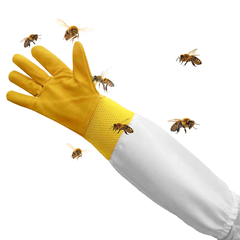 Gardening Beekeeping Glove Goatskin Bee Keeping Vented Beekeeper Long Sleeve Hight Quality beekeeping Protective Clothing Supply
Gardening Beekeeping Glove Goatskin Bee Keeping Vented Beekeeper Long Sleeve Hight Quality beekeeping Protective Clothing Supply