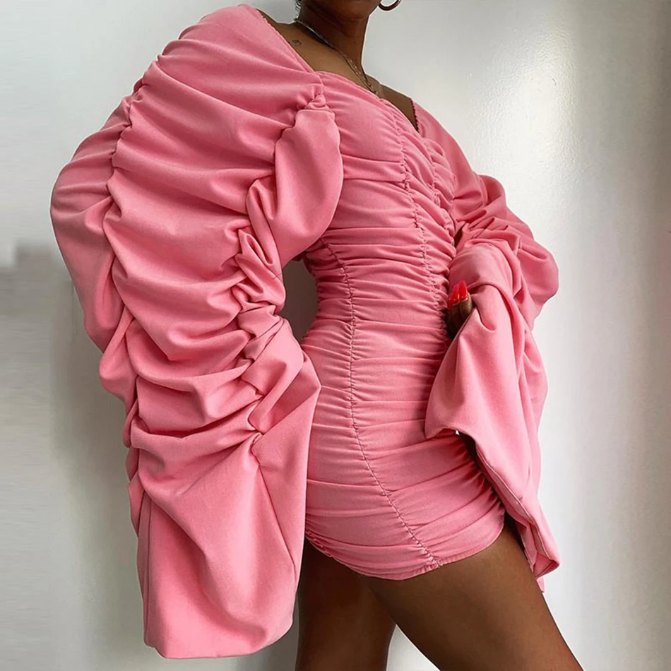 2020 New Autumn Women'S Bowknot Pleated Mini Dress Extended Pleated Sleeve Dress Wrist Open Slit Opening Vestidos
2020 New Autumn Women'S Bowknot Pleated Mini Dress Extended Pleated Sleeve Dress Wrist Open Slit Opening Vestidos