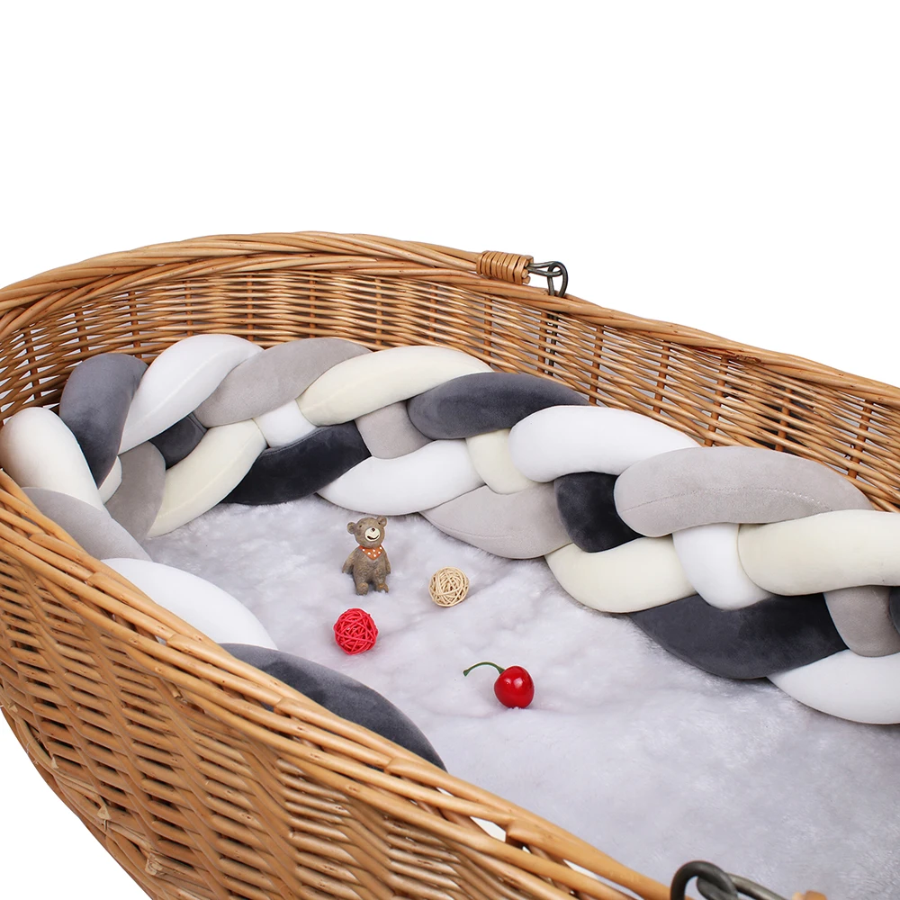 4 Knotted 12cm Heigh Braided Baby Crib Bumper for Bebe Bed Knotted Braided Rail, Baby Bed Bumper Bedside Sides Protector
4 Knotted 12cm Heigh Braided Baby Crib Bumper for Bebe Bed Knotted Braided Rail, Baby Bed Bumper Bedside Sides Protector