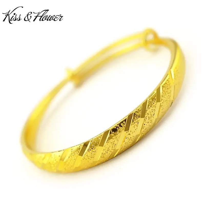 KISS&FLOWER BR65 Fine Jewelry Wholesale Fashion Woman Birthday Wedding Gift Thickened Round 24KT Gold Resizable Bracelet Bangle
KISS&FLOWER BR65 Fine Jewelry Wholesale Fashion Woman Birthday Wedding Gift Thickened Round 24KT Gold Resizable Bracelet Bangle