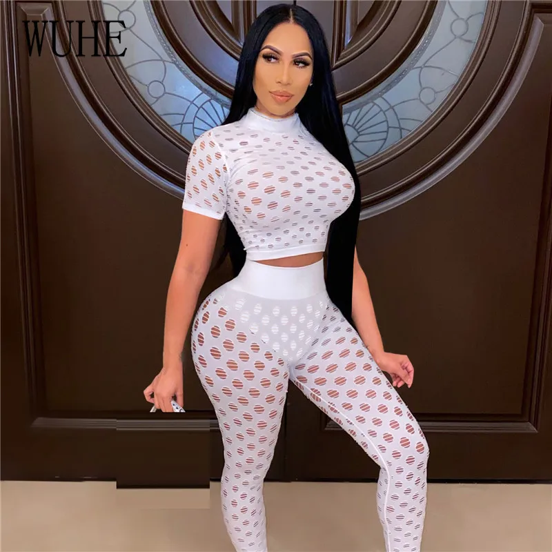 WUHE Hollow Out Matching Two Piece Sets Hole Short Sleeve O Neck Crop Top + Skinny Pants Casual Nightclub Streetwear Outfits
WUHE Hollow Out Matching Two Piece Sets Hole Short Sleeve O Neck Crop Top + Skinny Pants Casual Nightclub Streetwear Outfits