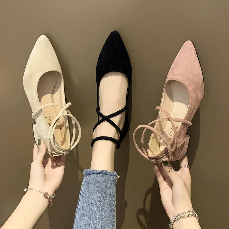 Spring Autumn Women Shoes Black Ankle Strap Flats Ankle Warp Low Heels Ladies Shoes Pointed Toe Flat Shoes Zapatos Mujer AB247
Spring Autumn Women Shoes Black Ankle Strap Flats Ankle Warp Low Heels Ladies Shoes Pointed Toe Flat Shoes Zapatos Mujer AB247