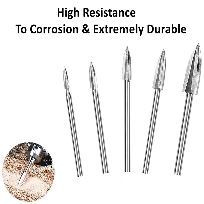 Wood Carving Tools Set 5 PCS Engraving Rotary Drill Bits Kit Steel Woodworking Router Accessories I88
Wood Carving Tools Set 5 PCS Engraving Rotary Drill Bits Kit Steel Woodworking Router Accessories I88