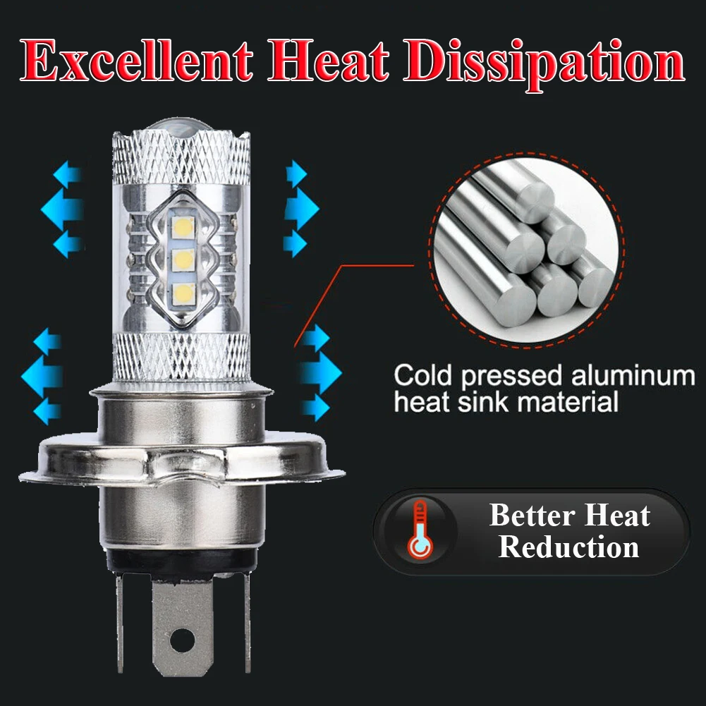 Car Headlight Bulbs fog light 2X H4 9003 HB2 Fog Light LED Headlight 80W Hi/Low Beam Driving Lamp White Car Accessories
Car Headlight Bulbs fog light 2X H4 9003 HB2 Fog Light LED Headlight 80W Hi/Low Beam Driving Lamp White Car Accessories