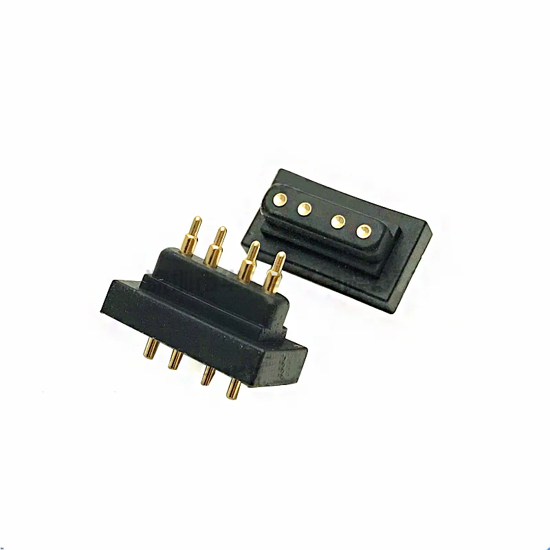 5 пар Пружинные контактные разъемы Pogo 4 магнитные сквозные отверстия PCB паяльный