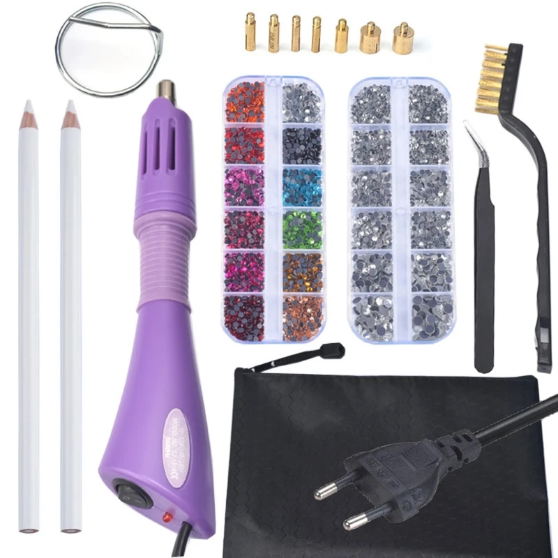 Hotfix Applicator Tool Kit DIY Hot Fix Rhinestones 7 Tips Tweezers Wax Pencils X7XB
Hotfix Applicator Tool Kit DIY Hot Fix Rhinestones 7 Tips Tweezers Wax Pencils X7XB