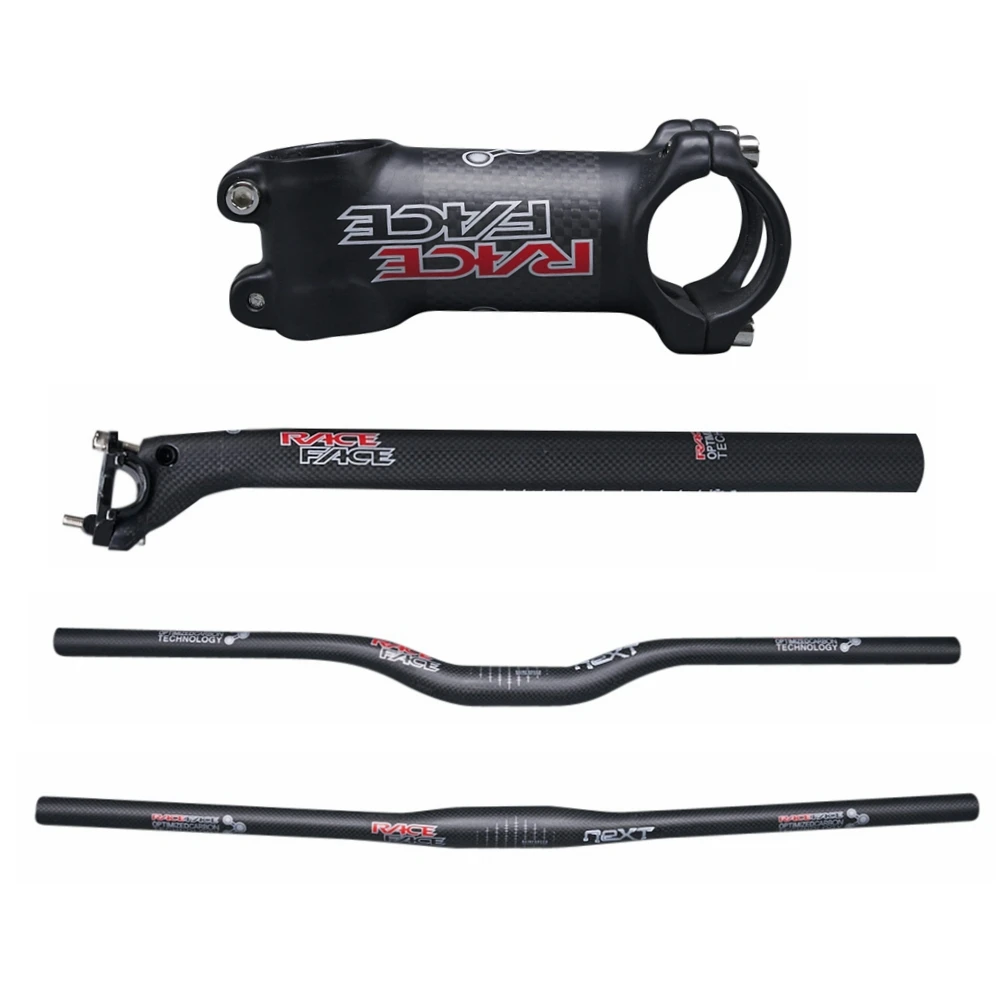 Race Face Next Matte 3K Carbon Fiber Cycling Rise or Flat Handlebar + Stem + Seatpost Bike Bars Sets MTB Road Bicycle Parts
Race Face Next Matte 3K Carbon Fiber Cycling Rise or Flat Handlebar + Stem + Seatpost Bike Bars Sets MTB Road Bicycle Parts