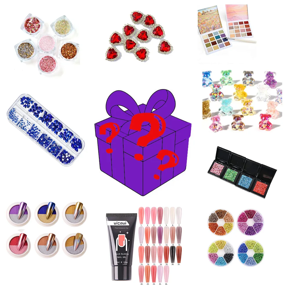2022 1PC Mystery Box In Different Nail Art Decor For Get Luck New Year Gift & Valentine's Day Gift Price $6
2022 1PC Mystery Box In Different Nail Art Decor For Get Luck New Year Gift & Valentine's Day Gift Price $6