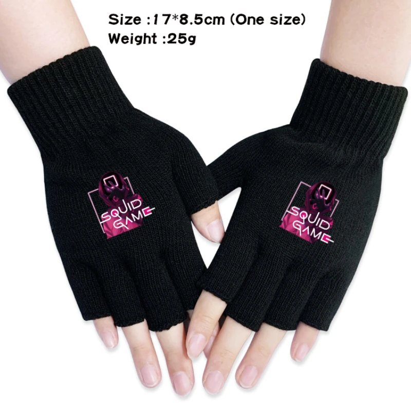 Halloween Knitted Gloves Cartoon Half Finger Boys Girls Squid Game Warm Cosplay Unisex Black Hand Wear
Halloween Knitted Gloves Cartoon Half Finger Boys Girls Squid Game Warm Cosplay Unisex Black Hand Wear