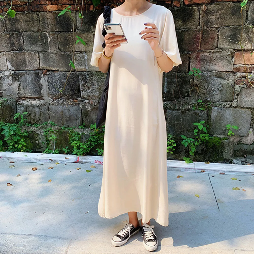 Dress2021 Japanese Style Korean Fashion New Temperament Solid Color Simplicity Round Neck Lantern Sleeve Women's Dress Casual
Dress2021 Japanese Style Korean Fashion New Temperament Solid Color Simplicity Round Neck Lantern Sleeve Women's Dress Casual